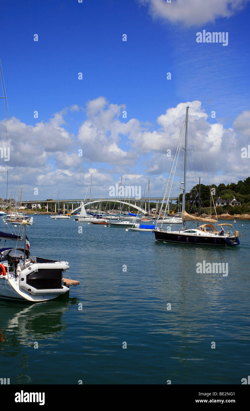 Barche nel porto di Porto, La Trinite Sur Mer, del Morbihan, della