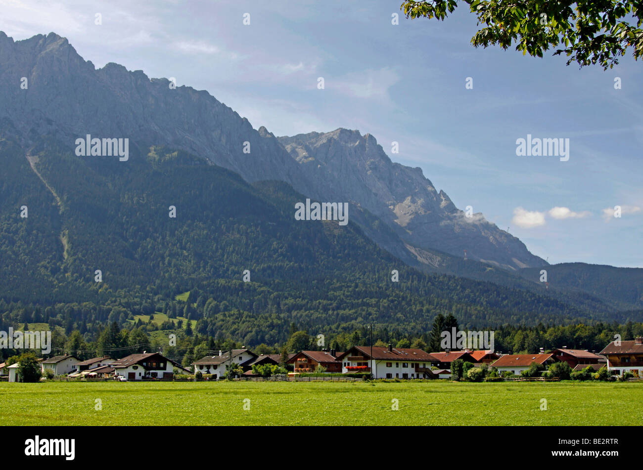 Grainau, Zugspitze, massiccio Zugspitze, Baviera, Germania, Europa Foto Stock