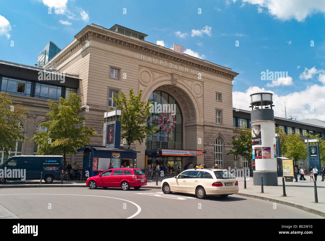 Stazione centrale di Mannheim, Baden-Wuerttemberg, Germania, Europa Foto Stock