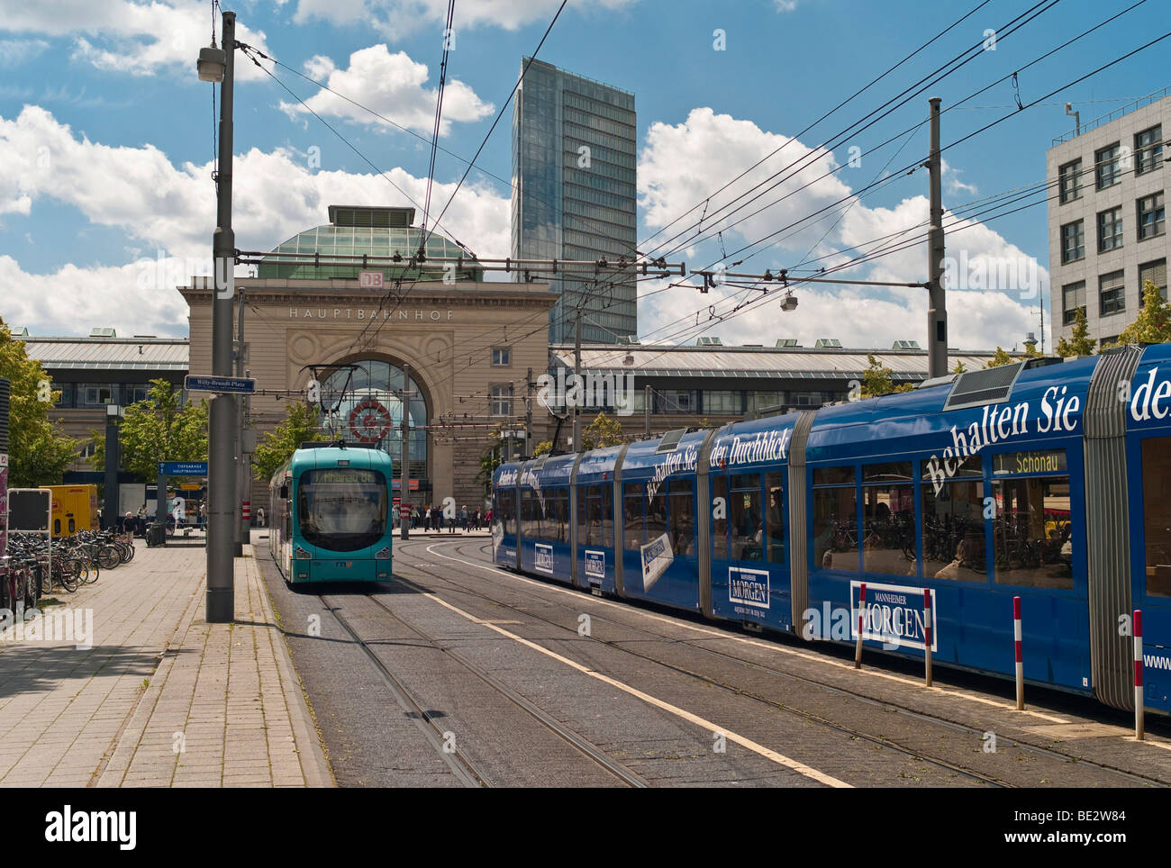 Stazione centrale di Mannheim, Baden-Wuerttemberg, Germania, Europa Foto Stock