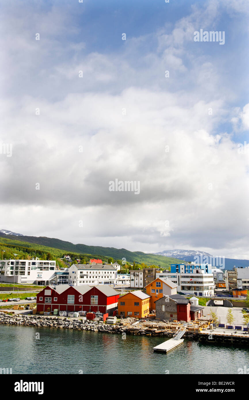 Case Tromsoysundet, Tromso, Norvegia, Scandinavia, Europa Foto Stock