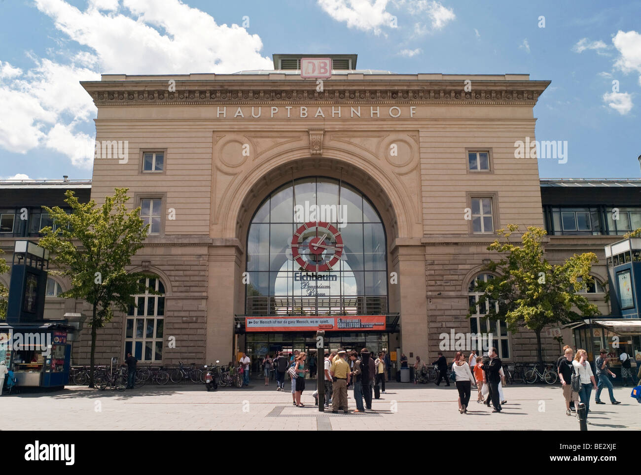 Stazione centrale di Mannheim, Baden-Wuerttemberg, Germania, Europa Foto Stock