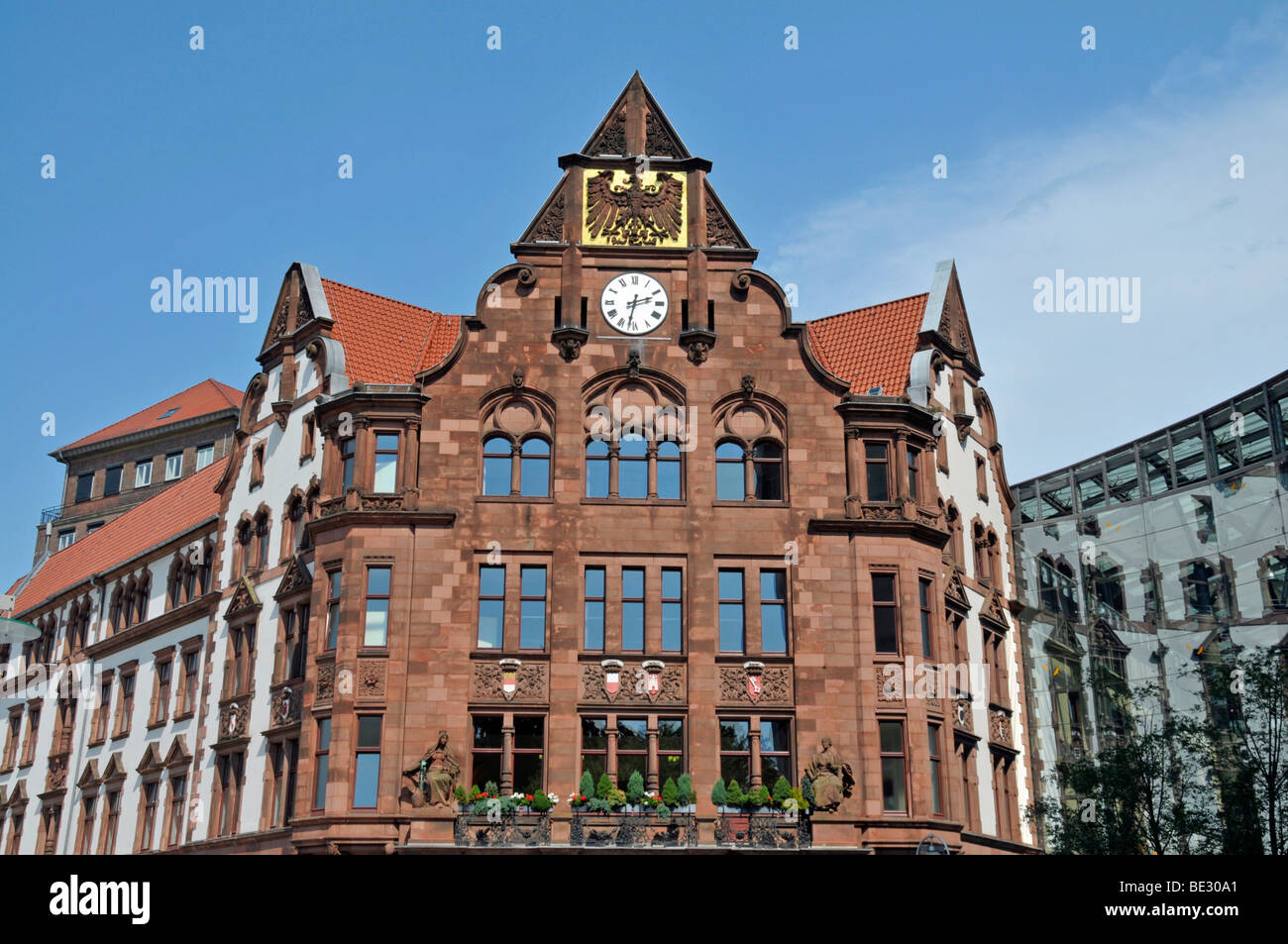 Municipio della Città Vecchia sulla Friedensplatz piazza della Pace, Dortmund, Renania settentrionale-Vestfalia, Germania, Europa Foto Stock