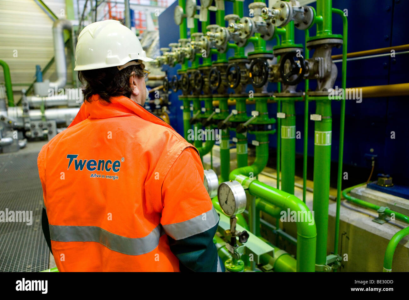 Il combustore 'Twence " nei Paesi Bassi è in grado di elaborare 550.000 tonnellate di rifiuti e 150.000 tonnellate di biomassa annualmente. Il Foto Stock