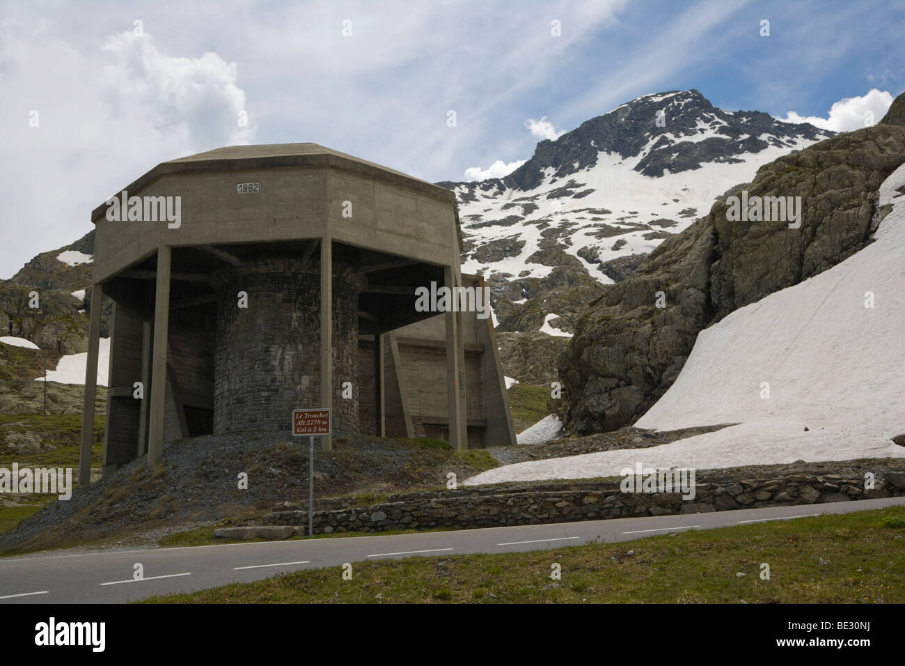 Le Tronchet, Colle del Gran San Bernardo, Col du Grand-Saint-Bernard, Colle del Gran San Bernardo, Pennine, Alpi del Vallese, Svizzera Foto Stock