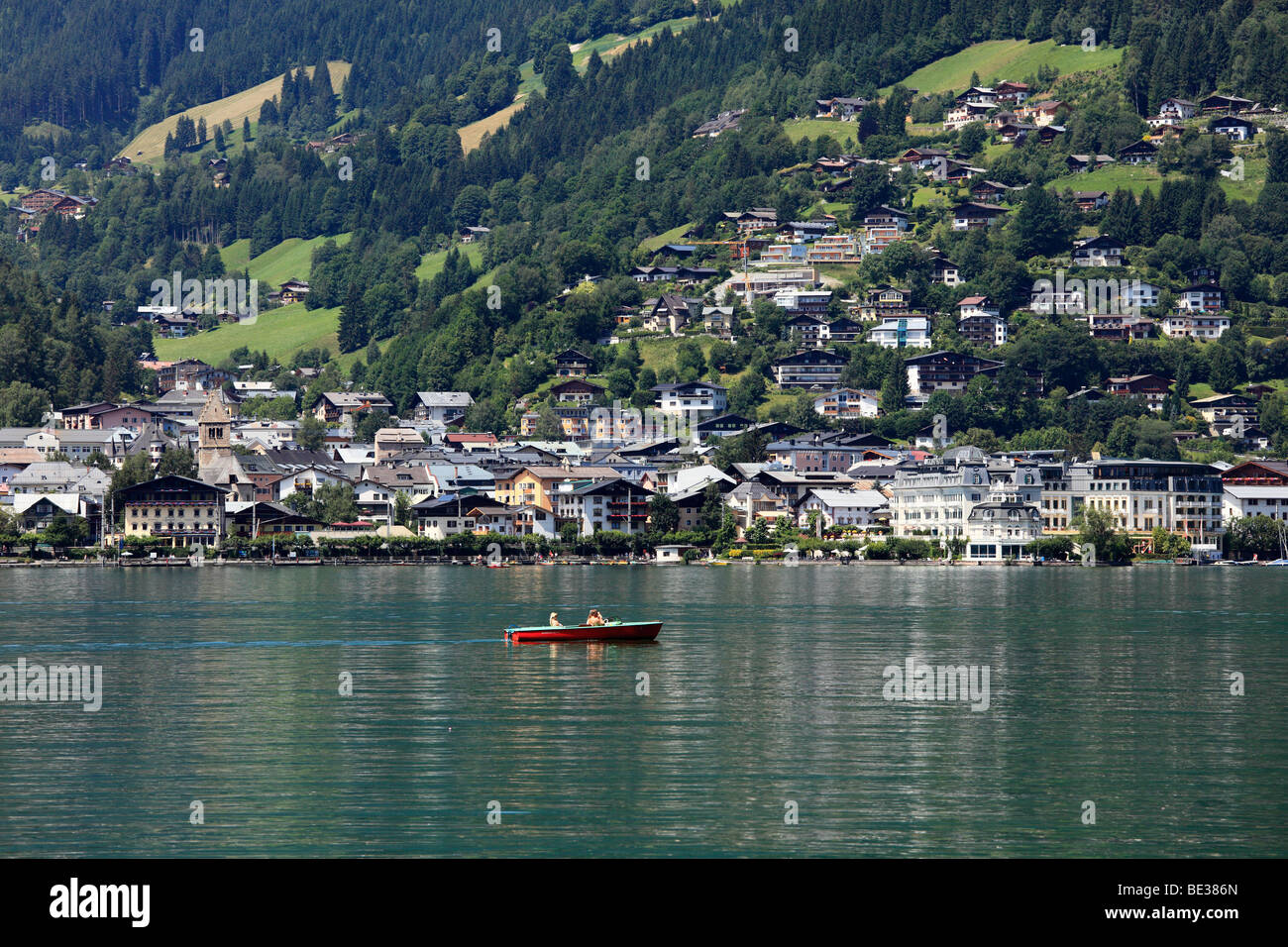 Il lago Zeller, Zell am See, del Pinzgau, stato federale di Salisburgo, Austria, Europa Foto Stock