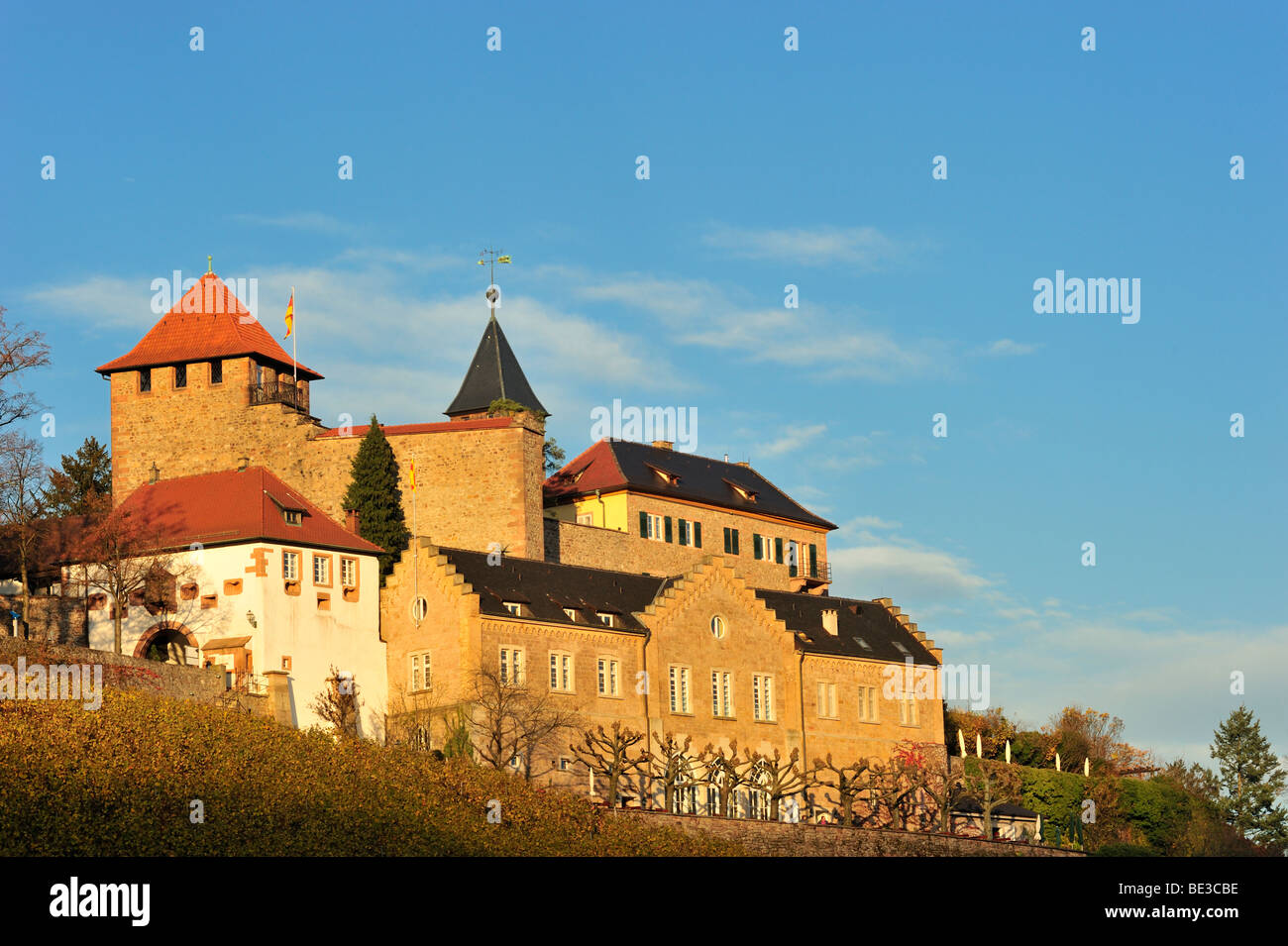 Il castello di Eberstein, Gernsbach Obertsrot, Foresta Nera, Baden-Wuerttemberg, Germania, Europa Foto Stock