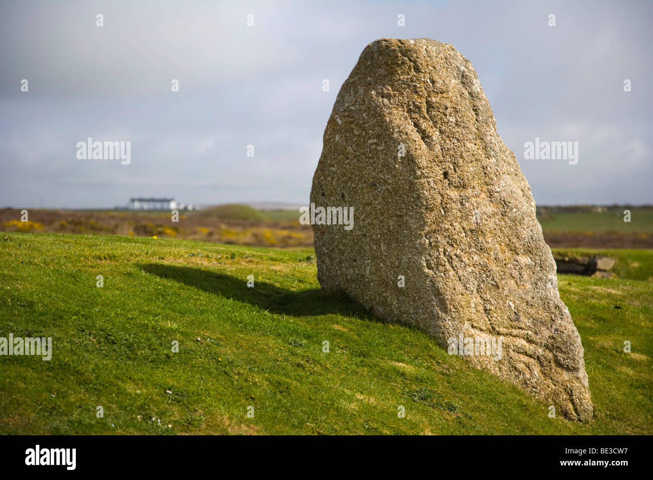Cerchio di pietra al Land's End, Penn un Wlas, Cornwall, England, Regno Unito, Europa Foto Stock
