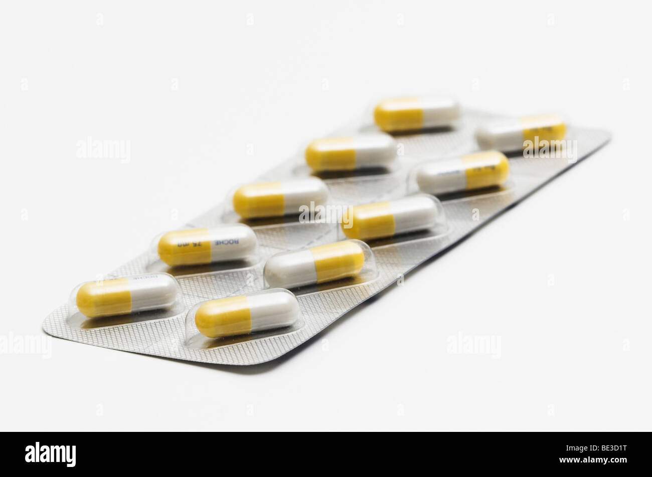 Pillole di Tamiflu Foto Stock