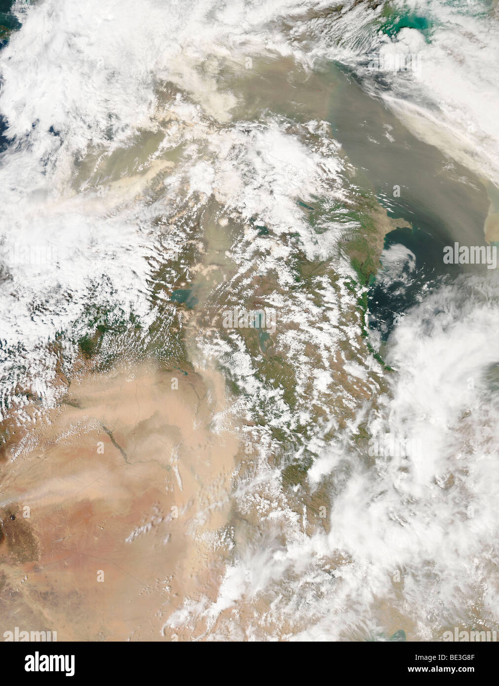 5 maggio 2009 - tempeste di polvere nel corso del Medio Oriente. Foto Stock