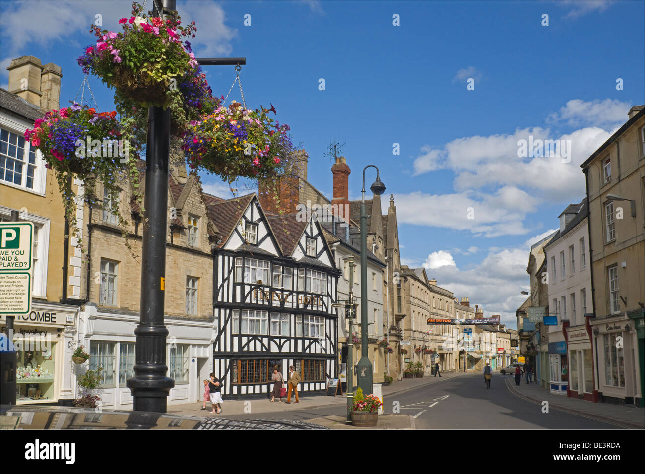 Cirencester, centro città, luogo di mercato, Cotswolds, Inghilterra, Foto Stock