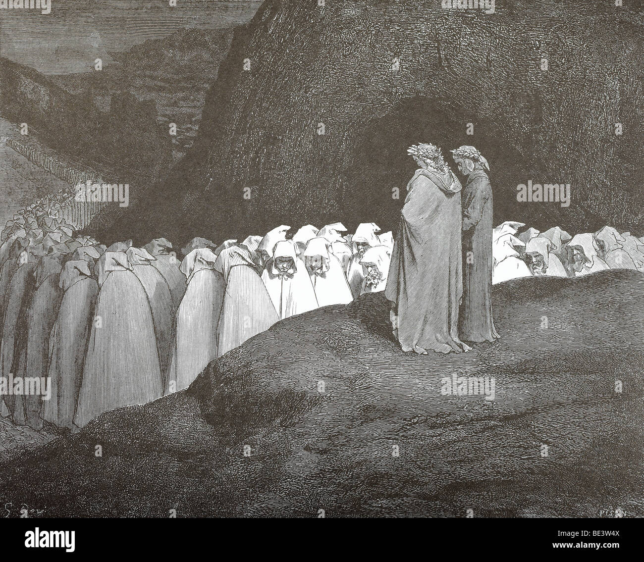 Gustave Dore illustrazione dell 'l'ipocriti' dalla Divina Commedia di Dante Foto Stock