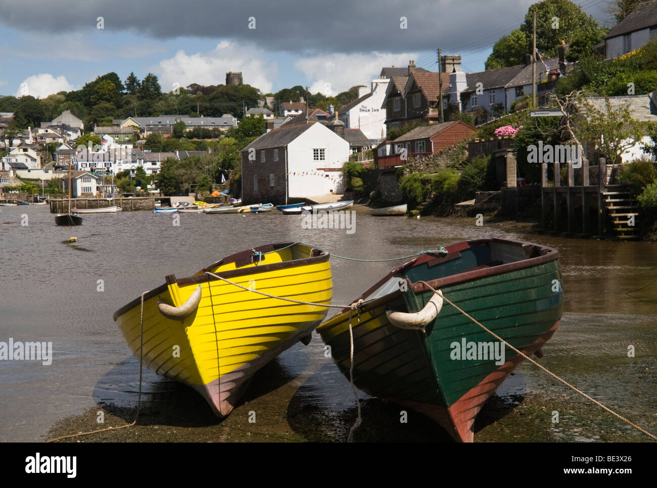 Noss Mayo Newton Ferrers Devon Harbour Cottages UK Foto Stock