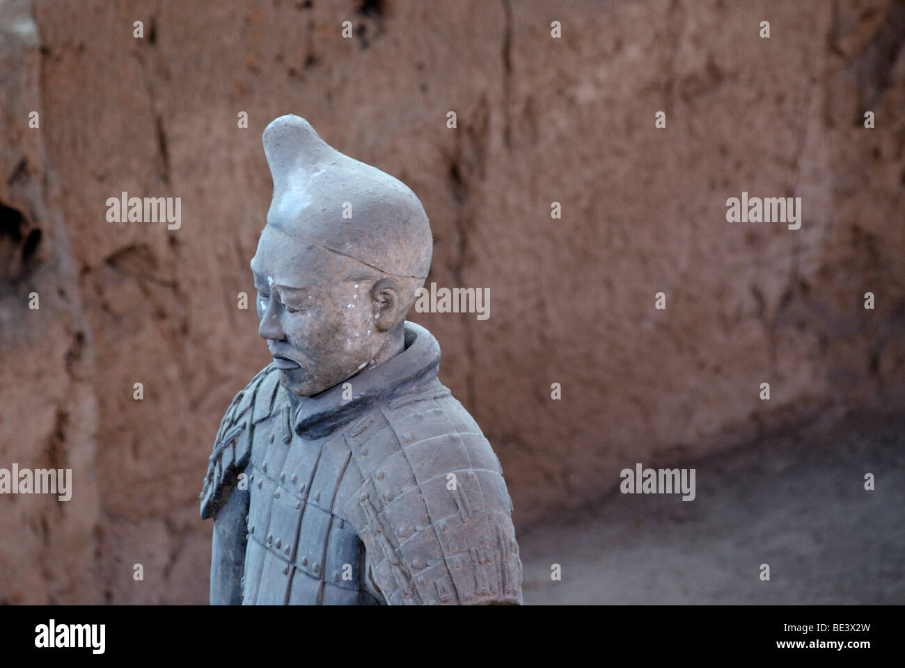 Esercito di Terracotta, parte della tomba complessa, hall 1, Mausoleo del primo imperatore Qin Shi Huang in Xi'an, Provincia di Shaanxi, mento Foto Stock
