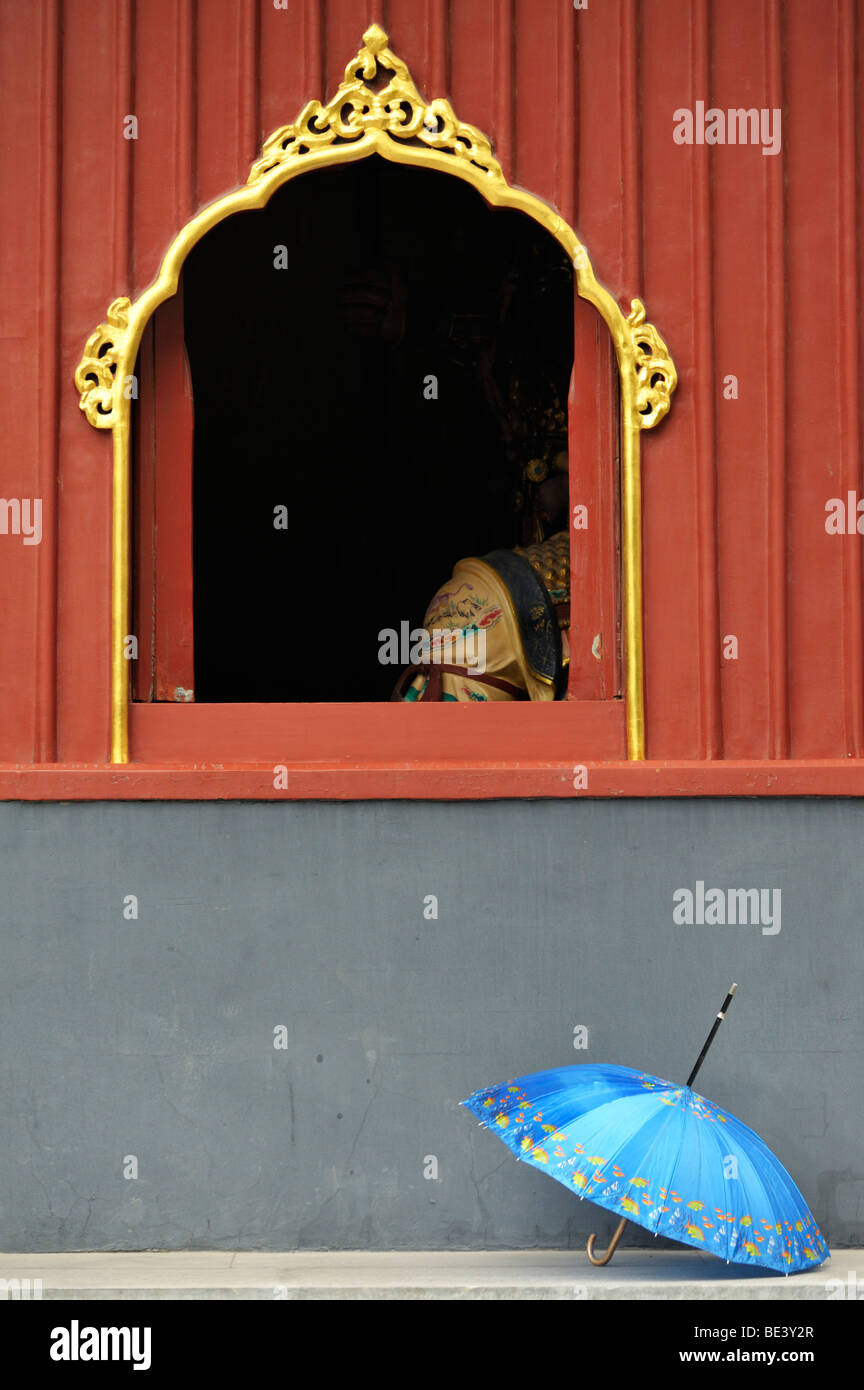 Una scena dal Tempio Lama Yong He Gong Beijing Foto Stock