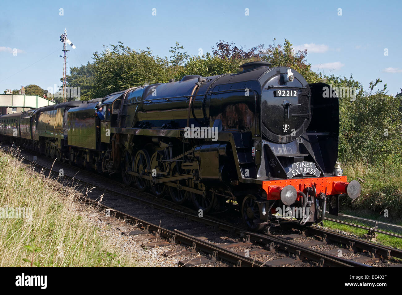 Treni a vapore sul Mid-Hants ferrovia in Hampshire, Inghilterra. presi in autunno di gala in settembre 2009 Foto Stock