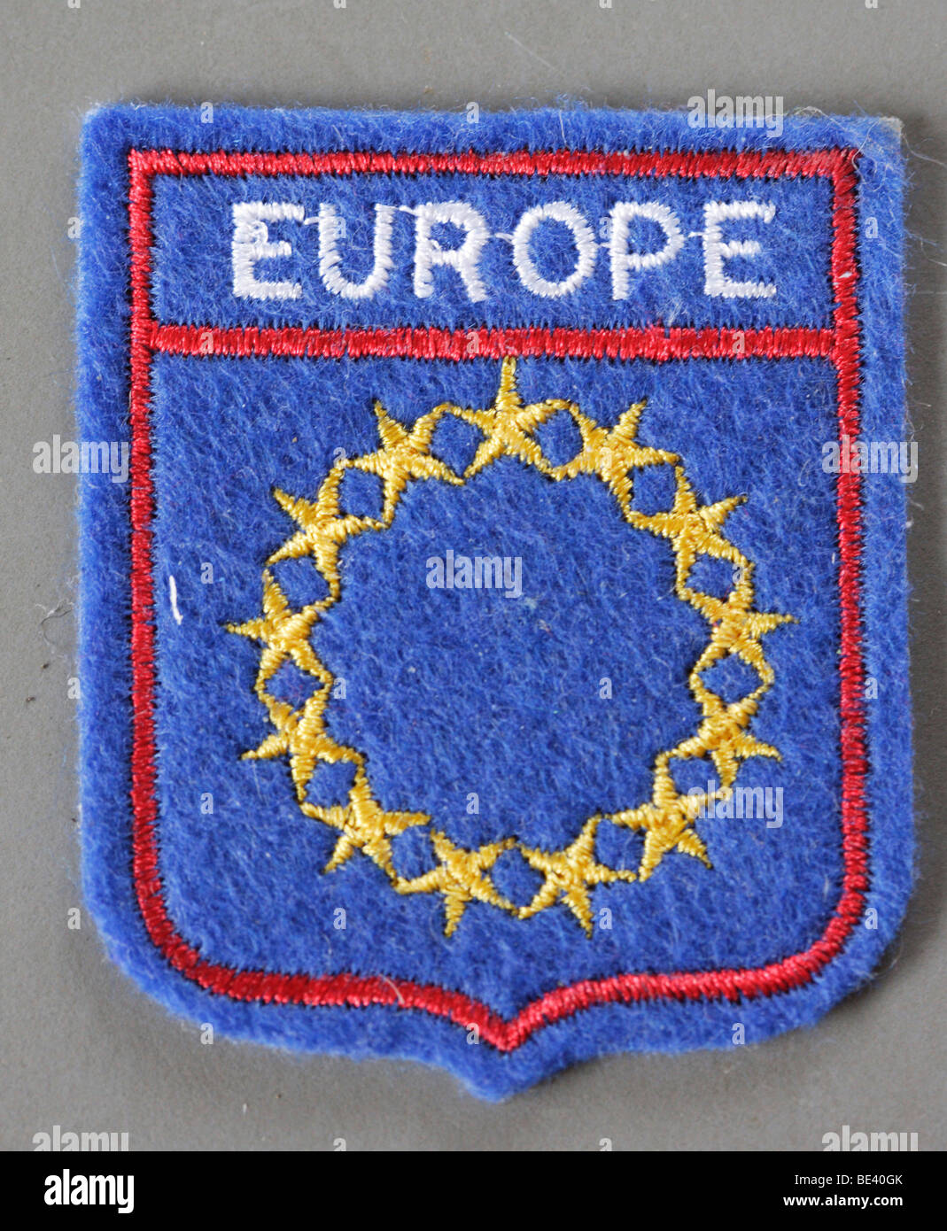 Europa Sticker aus Stoff zum Aufnaehen Foto Stock