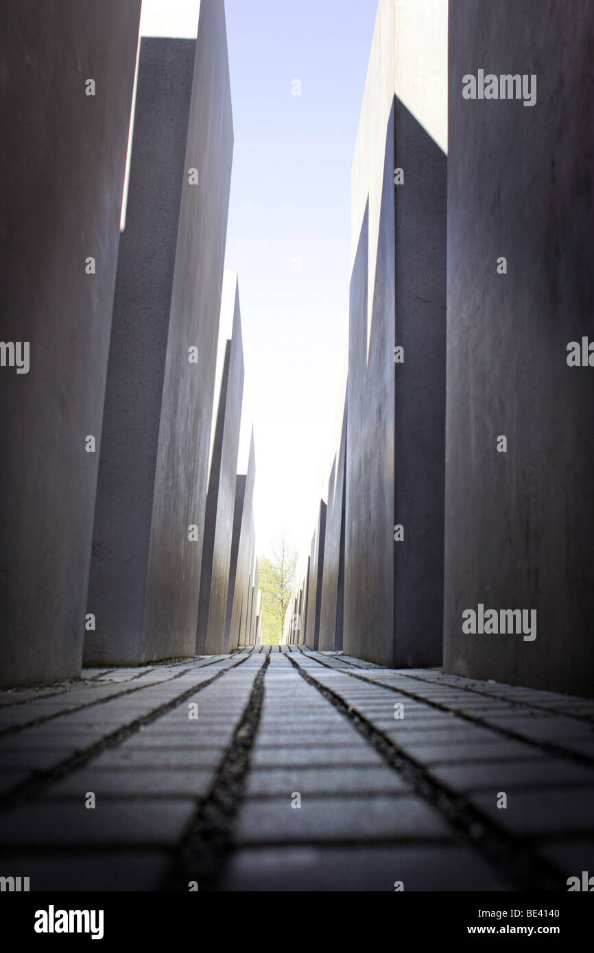 Memoriale al assassinato ebrei di Europa Foto Stock