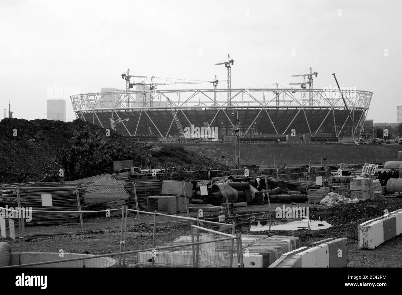 2012 Londra Stadio Olimpico in costruzione Settembre 2009 Foto Stock