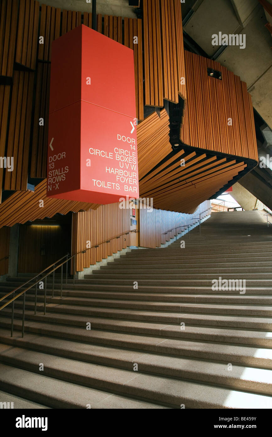 Sydney Opera House interni. Sydney, Nuovo Galles del Sud, Australia Foto Stock