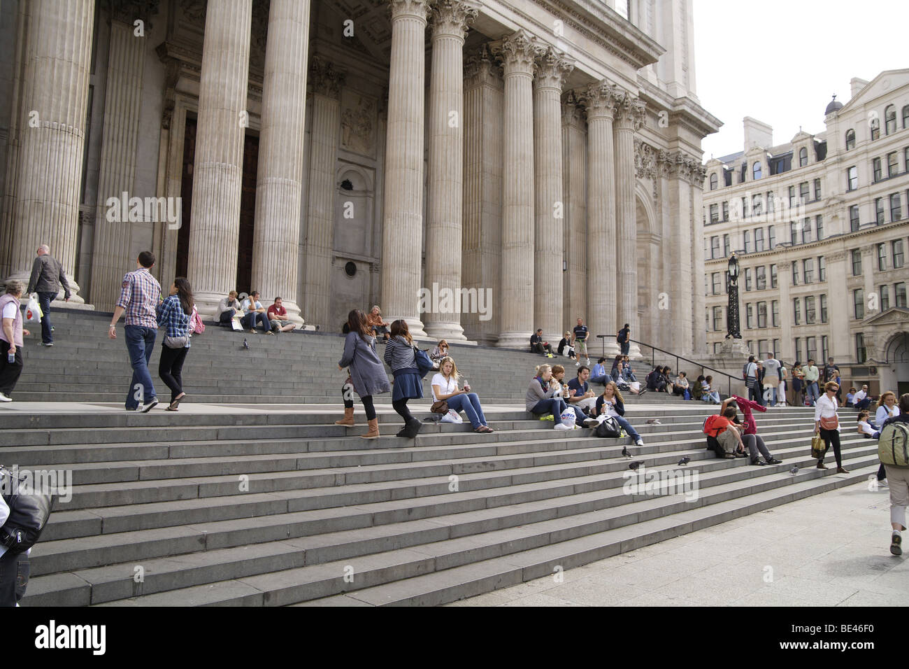 Gli aspetti della cattedrale di San Paolo a Londra.Architettura Sir Christopher Wren landmark religiosa.greco influenza romana prospettiva. Foto Stock