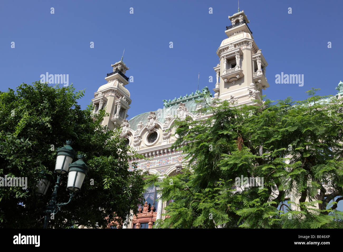 Facciata del famoso casinò dalla terrazza monte carlo monaco sud della Francia Foto Stock