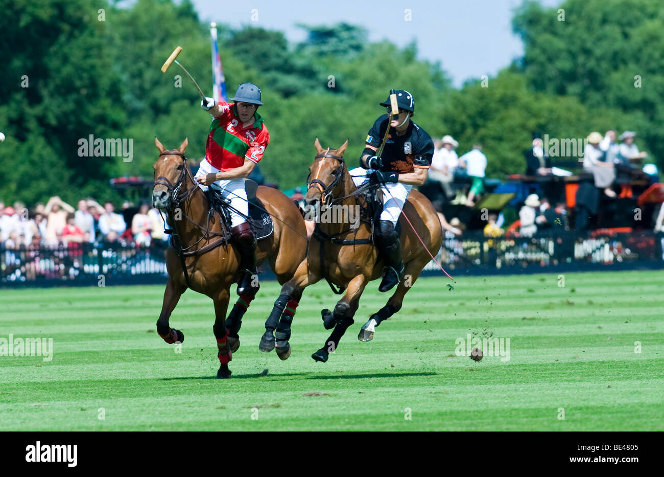 Giocatori di polo in azione Foto Stock