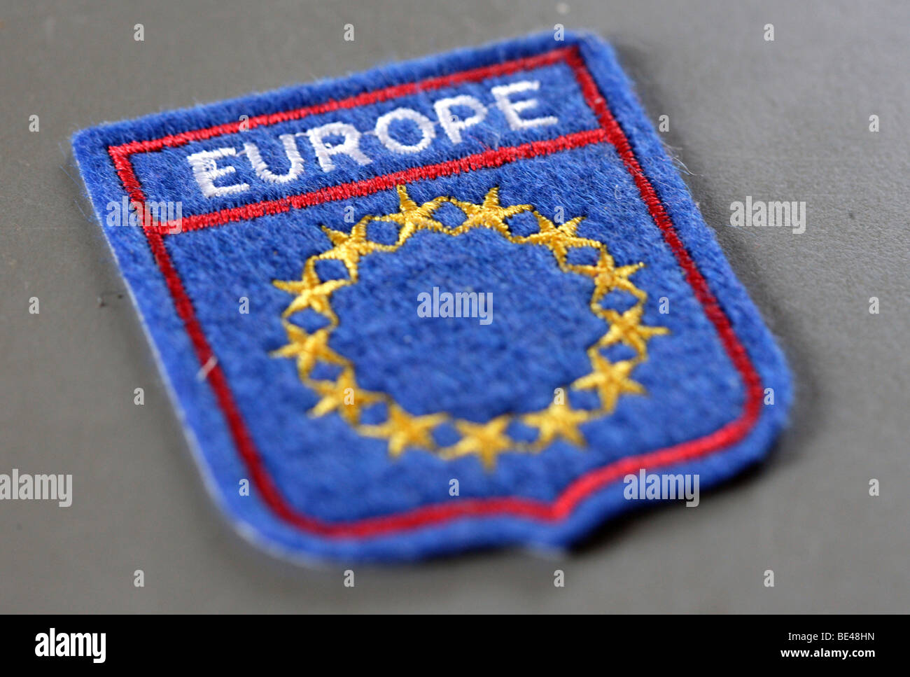 Europa Sticker aus Stoff zum Aufnaehen Foto Stock