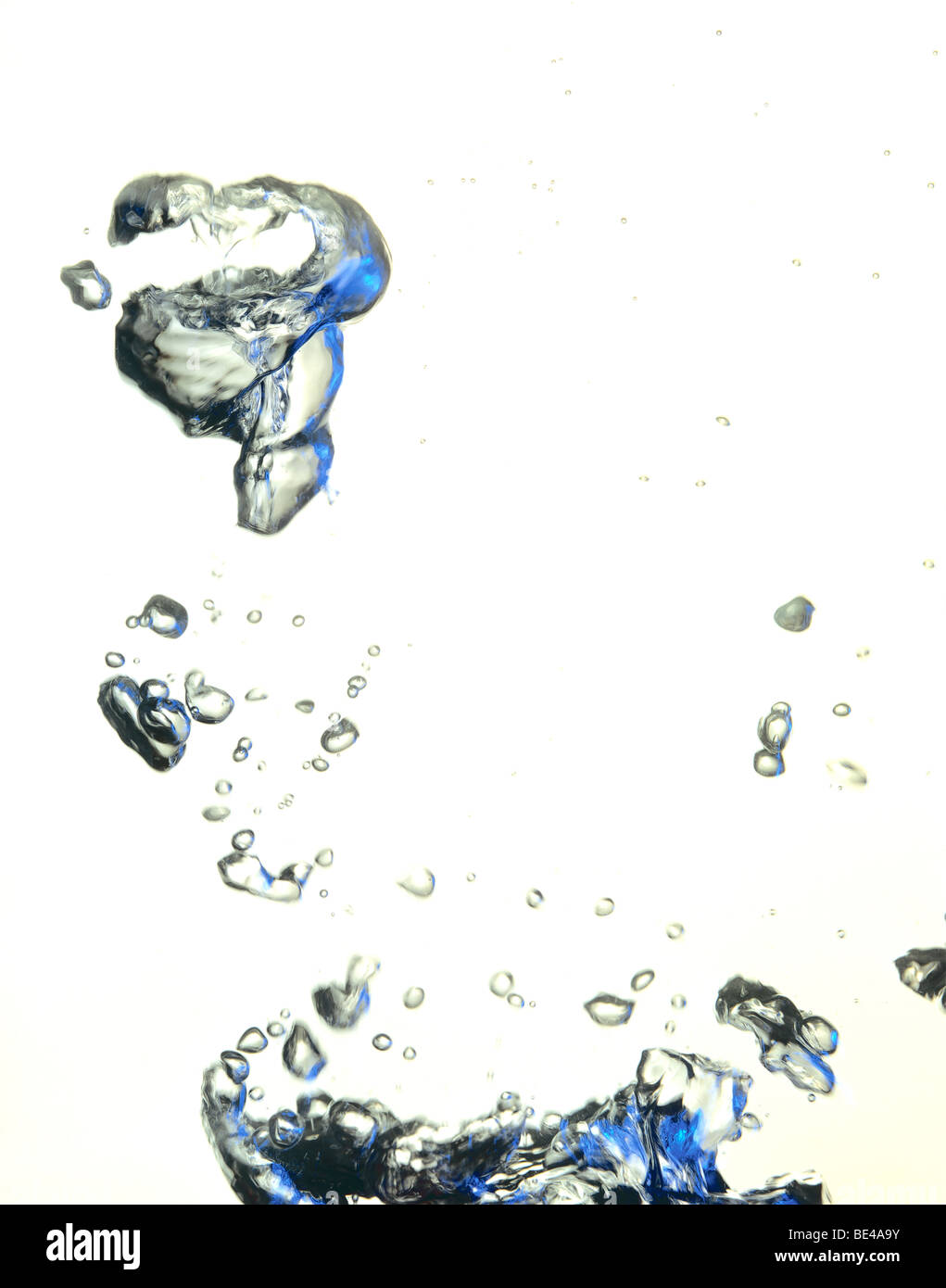 Immagine della chiusura del bolle di aria in acqua Foto Stock