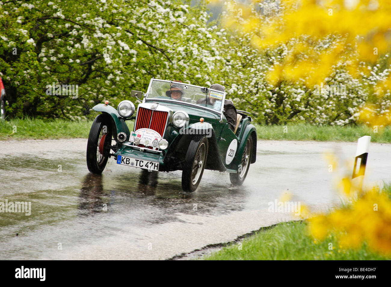 MG TC, costruito nel 1947, rally Langenburg storica 2009, Langenburg, Baden-Wuerttemberg, Germania, Europa Foto Stock
