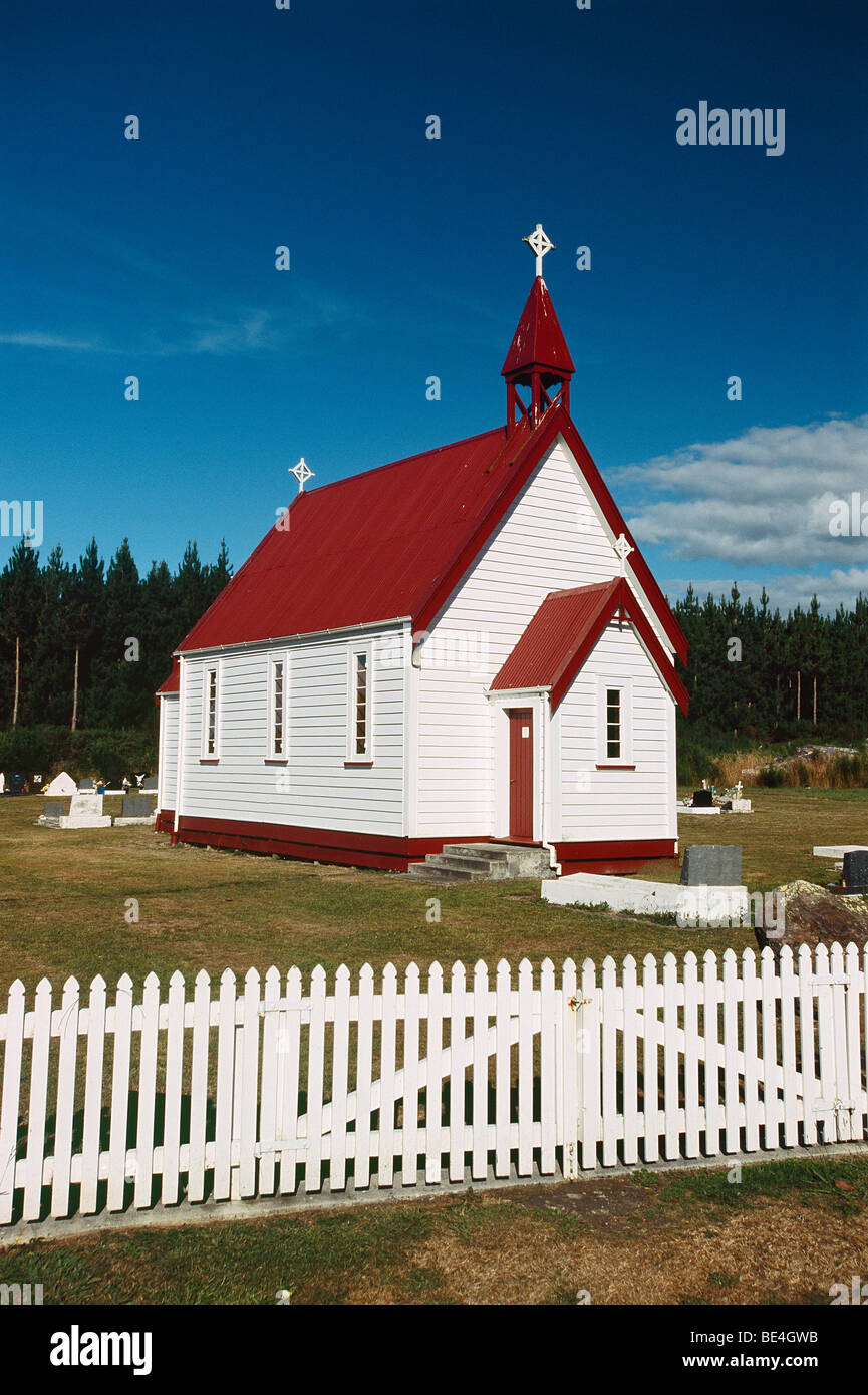 Nuova Zelanda - Isola del nord - Tongariro - Te Rangiita quartiere - cappella anglicana Foto Stock