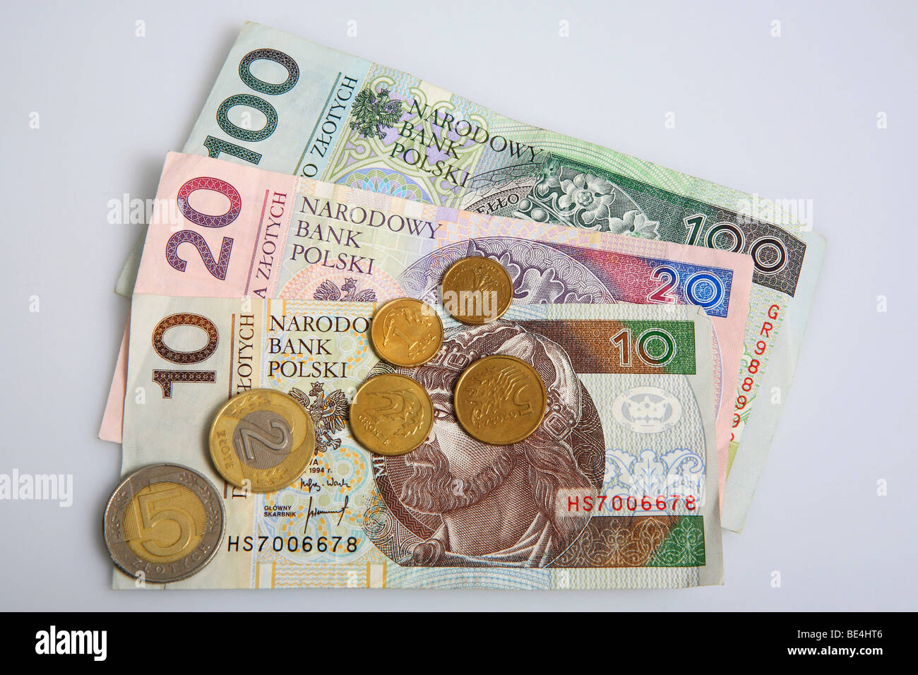 Valuta polacca Foto Stock