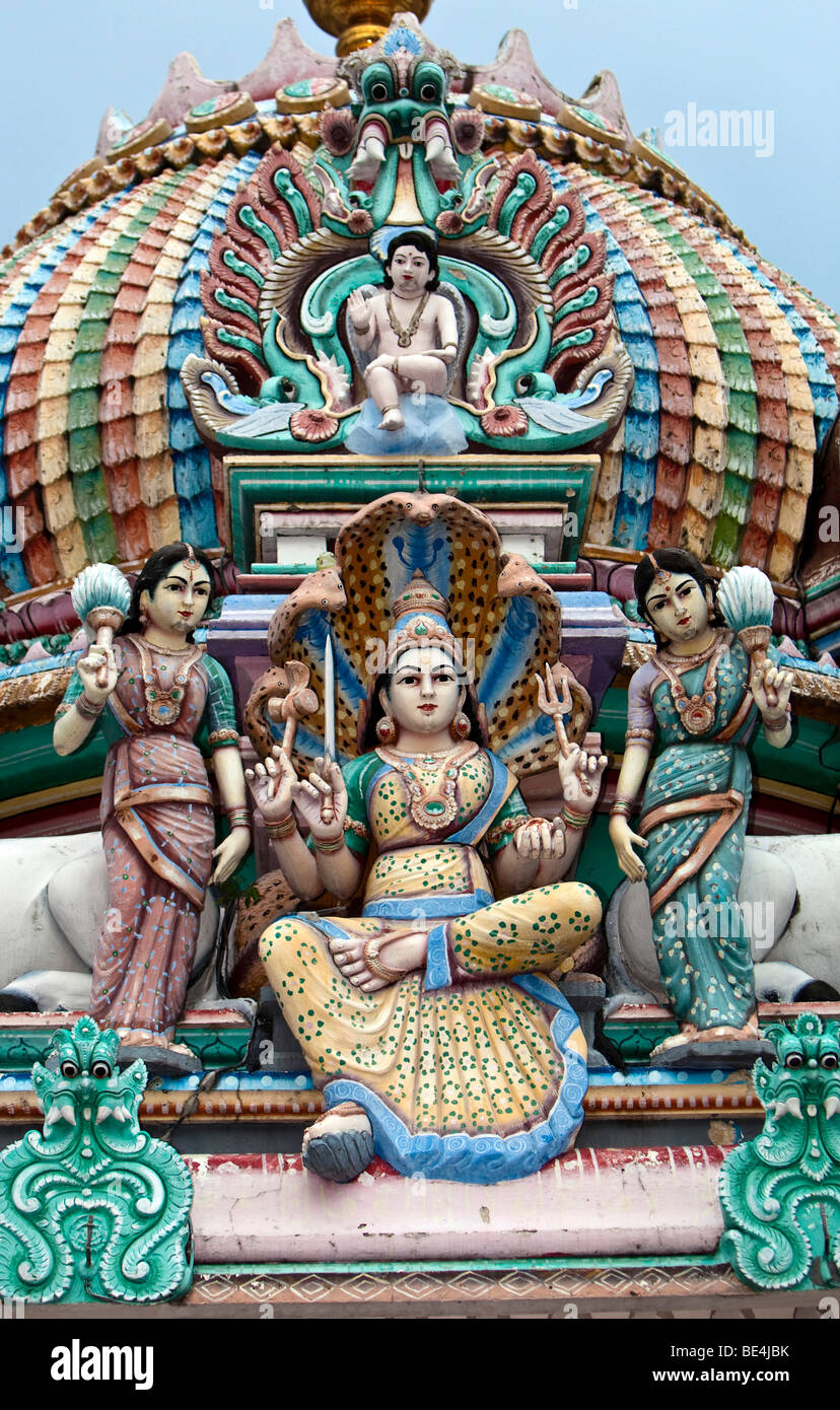 Il Tempio di Sri Mariamman, Pagoda Street, Singapore, Sud-est asiatico Foto Stock