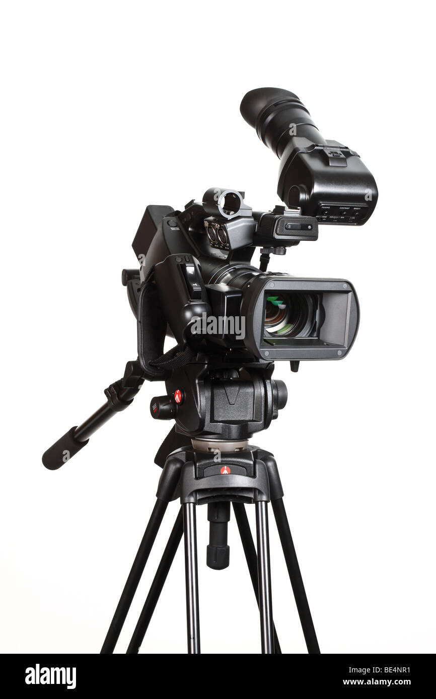 Videocamera su un treppiede Foto Stock