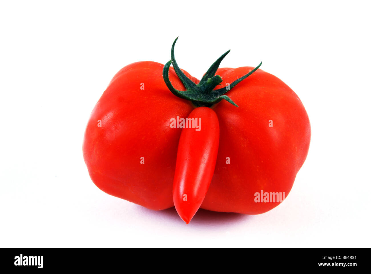 Pomodoro divertente Foto Stock