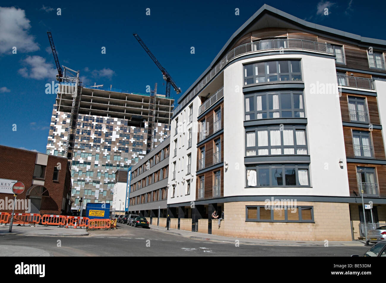 Immagini della costruzione del cubo in Birmingham, che è un nuovo pluripremiato complessi misti accanto alla casella birmingham Foto Stock