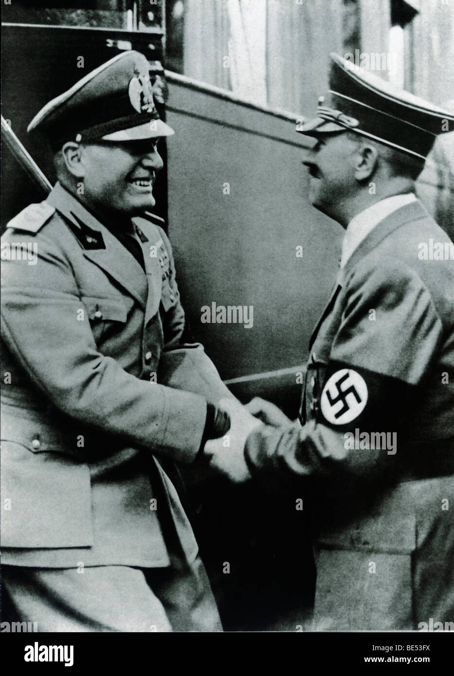 Adolf Hitler e Benito Mussolini il 28 settembre 1939 a Kufstein, Reich tedesco, Europa, foto storiche Foto Stock