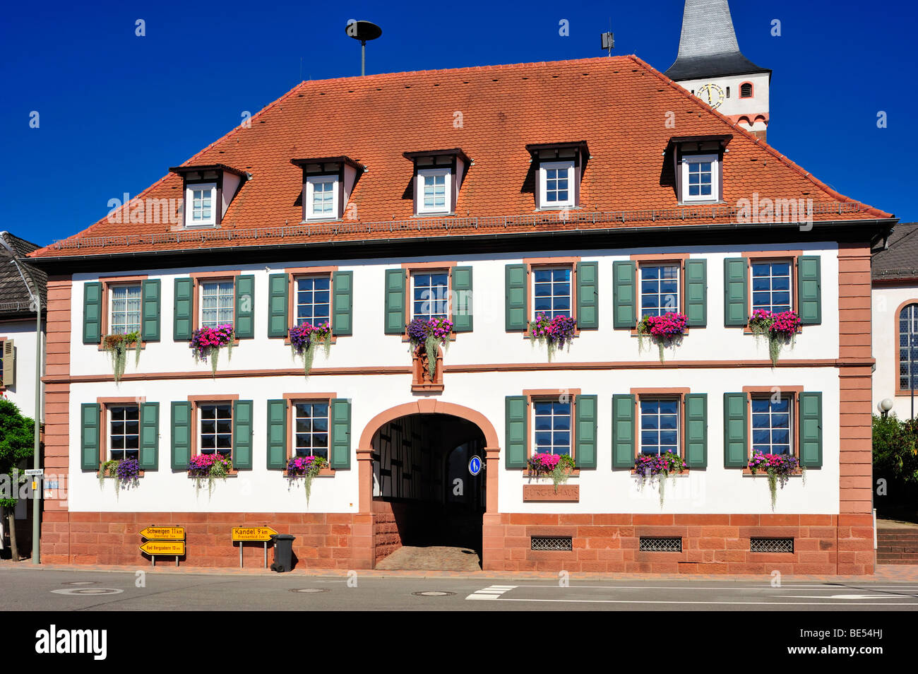 Town-house, Schaidt, Pfalz, Renania-Palatinato, Germania, Europa Foto Stock