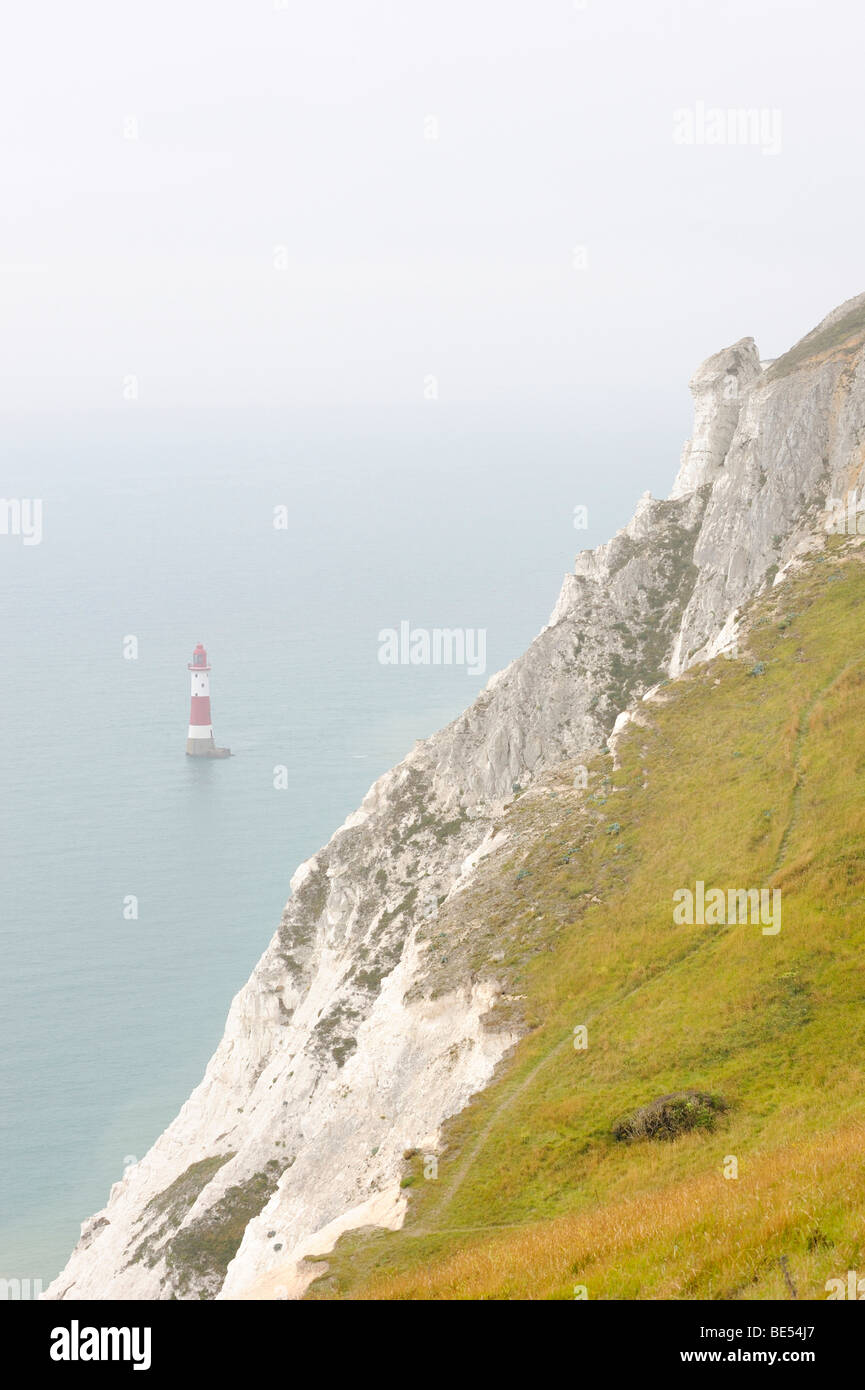 Il faro di Beachy Head sulla lingua inglese costa sud a Eastbourne, East Sussex, England, Regno Unito, Europa Foto Stock