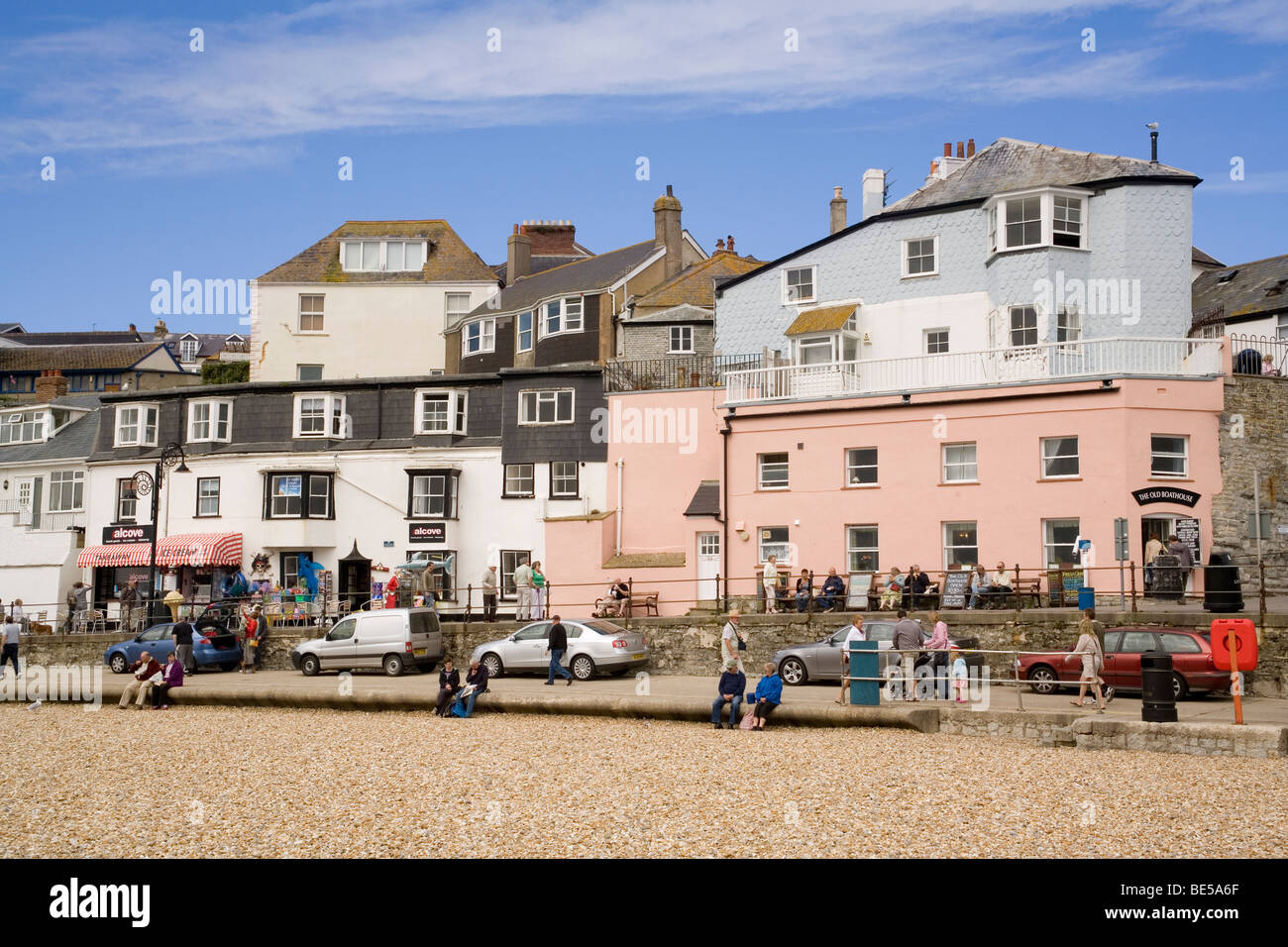 Inghilterra Dorset Lyme Regis beach & promenade Foto Stock