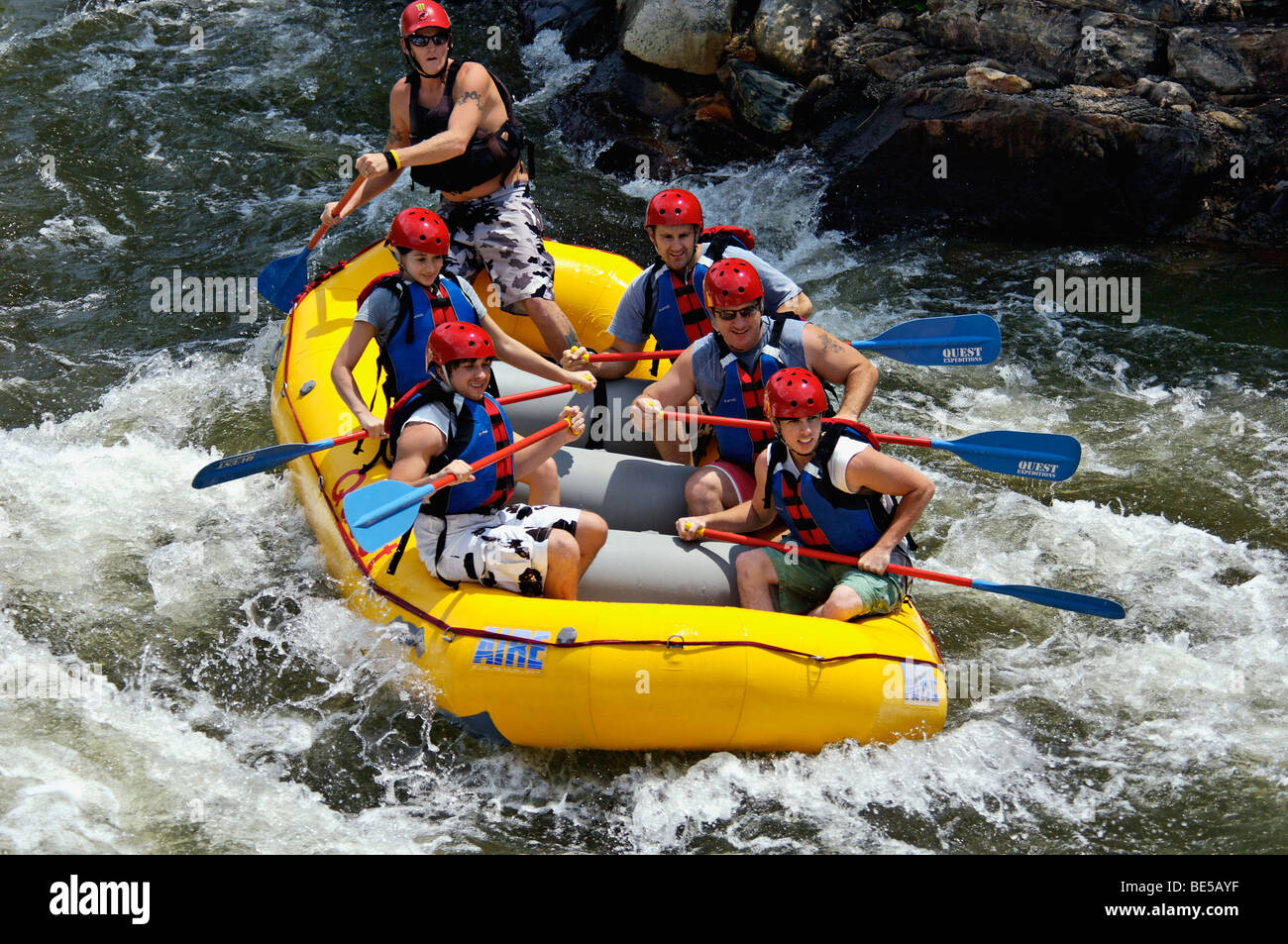 White Water Rafting sul fiume Ocoee in Polk County, Tennessee Foto Stock