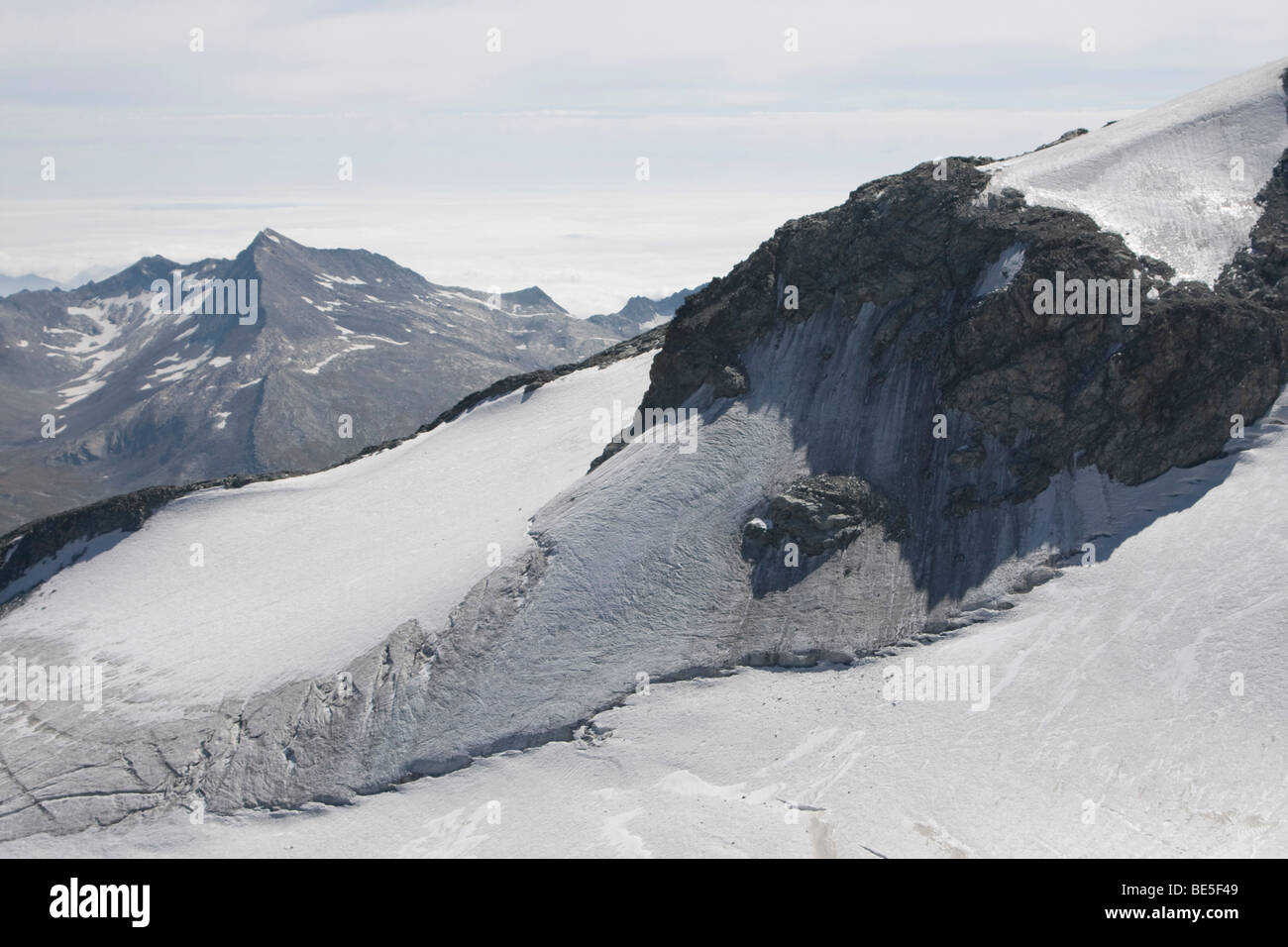 Allalin 3500m vicino a Saas fee alpi svizzere svizzera Foto Stock