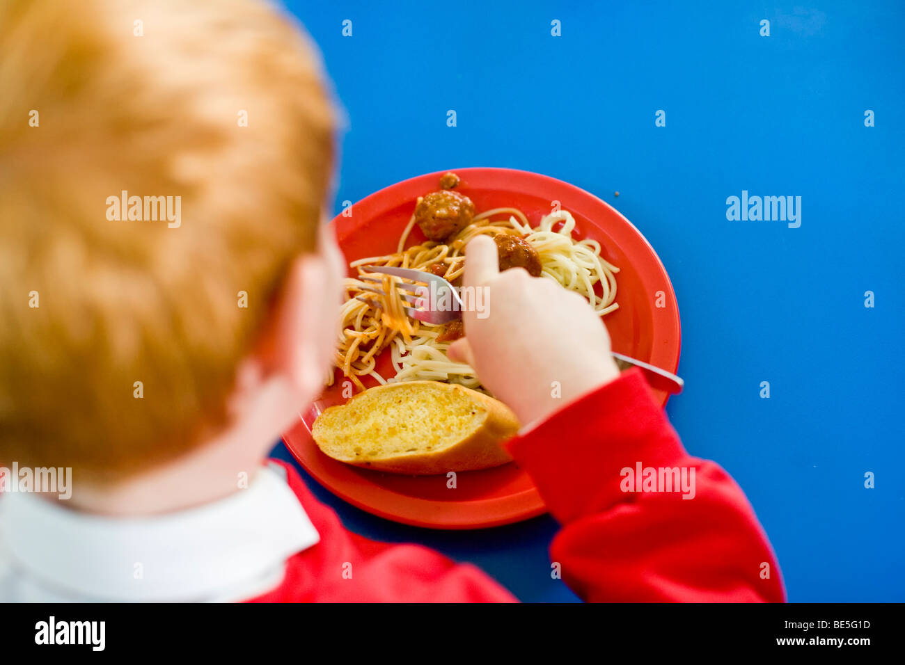 Una sana scuola cene in Oxfordshire scuola primaria REGNO UNITO Foto Stock