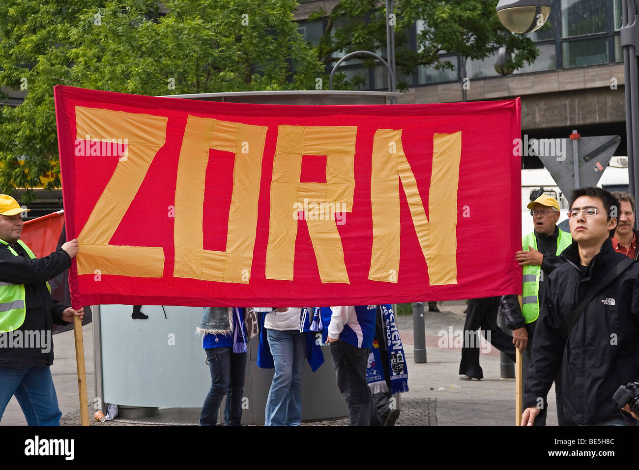 Manifestazione di protesta del DGB, della Confederazione tedesca dei sindacati, Berlino, Germania, Europa Foto Stock