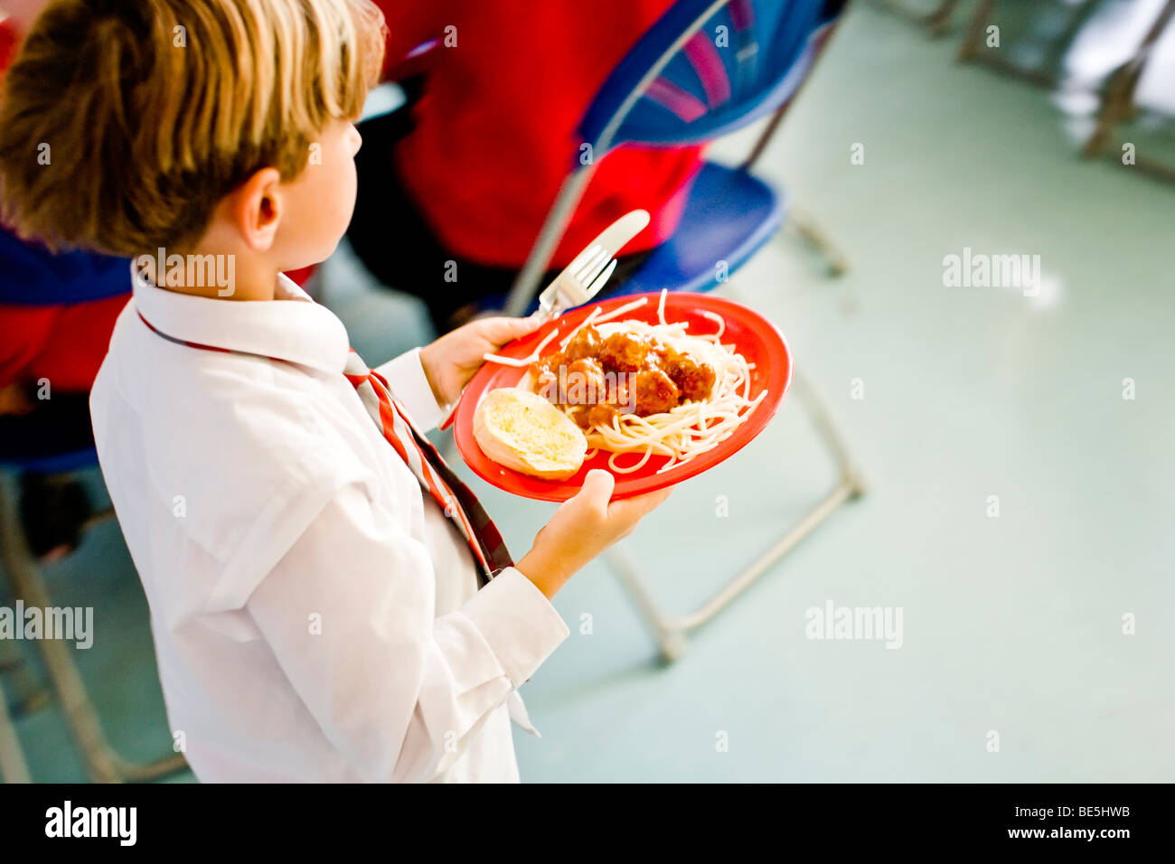 Una sana scuola cene in Oxfordshire scuola primaria REGNO UNITO Foto Stock
