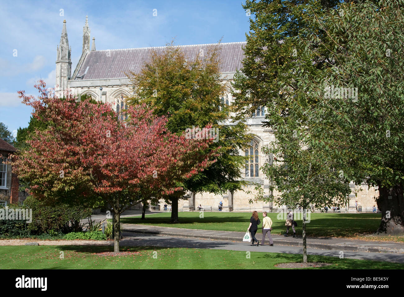 La cattedrale di Winchester hampshire England Regno unito Gb Foto Stock