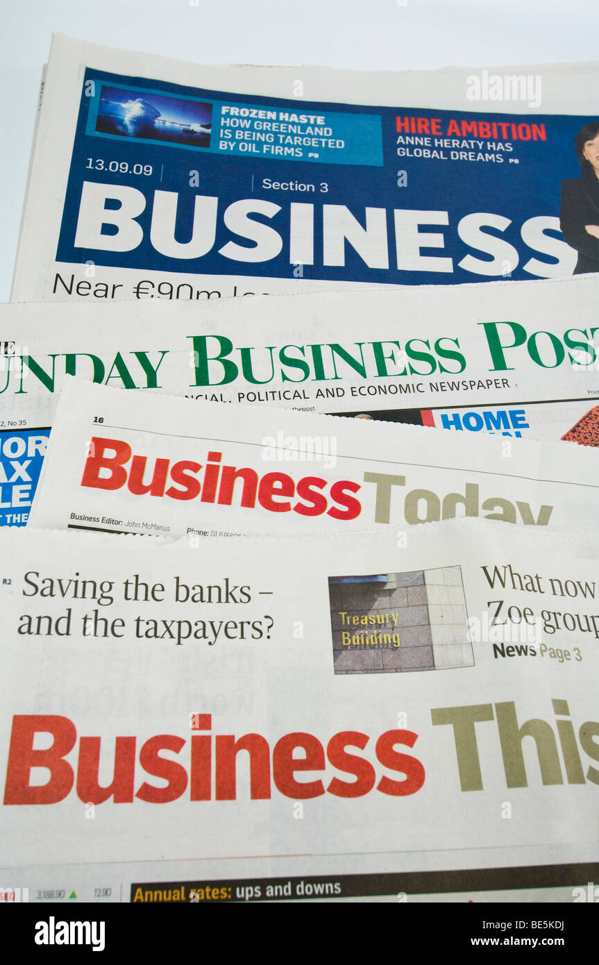 Il Business quotidiani Foto Stock