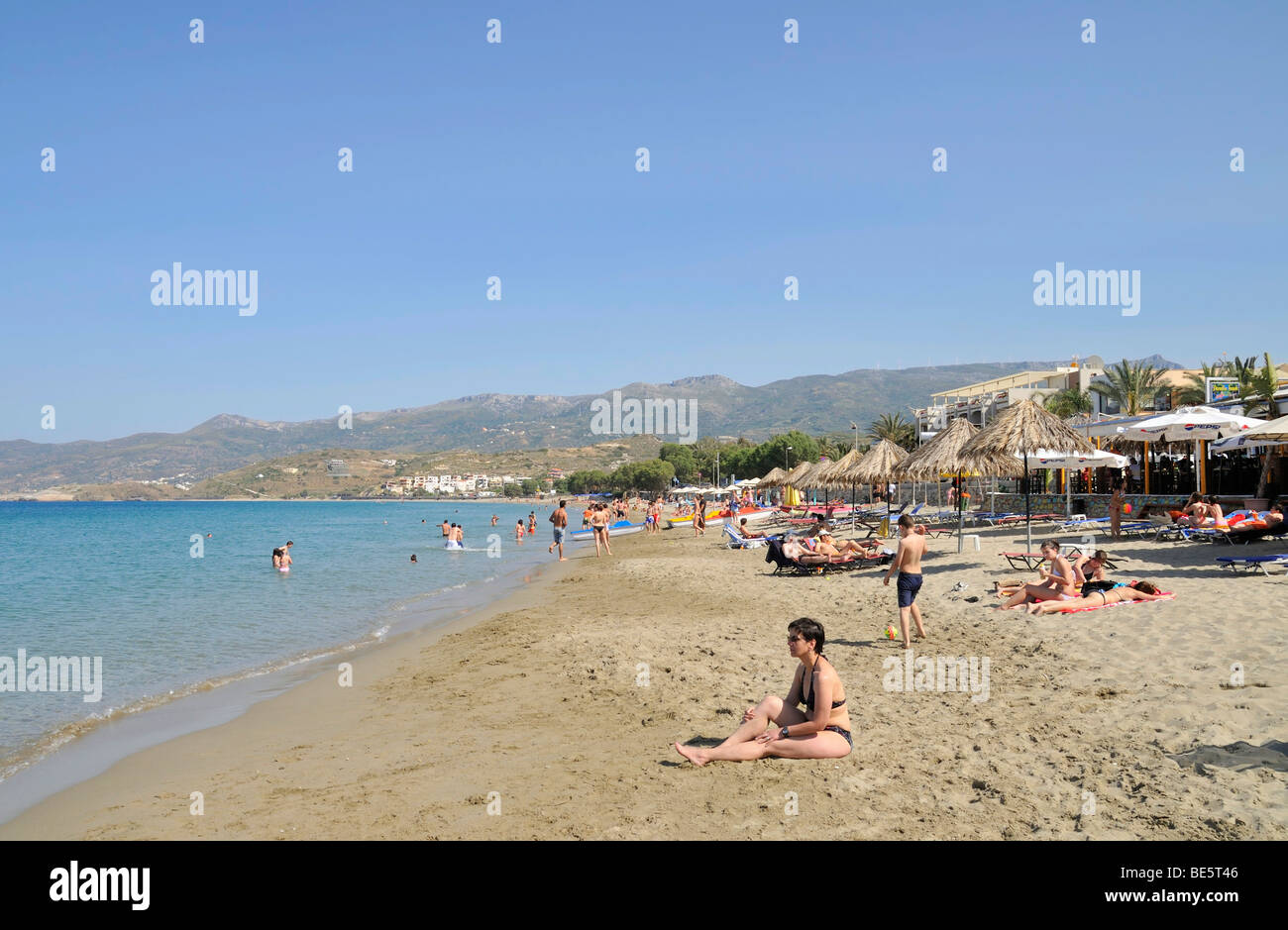 In spiaggia o di Sitia Sitia, Creta orientale, Creta, Grecia, Europa Foto Stock
