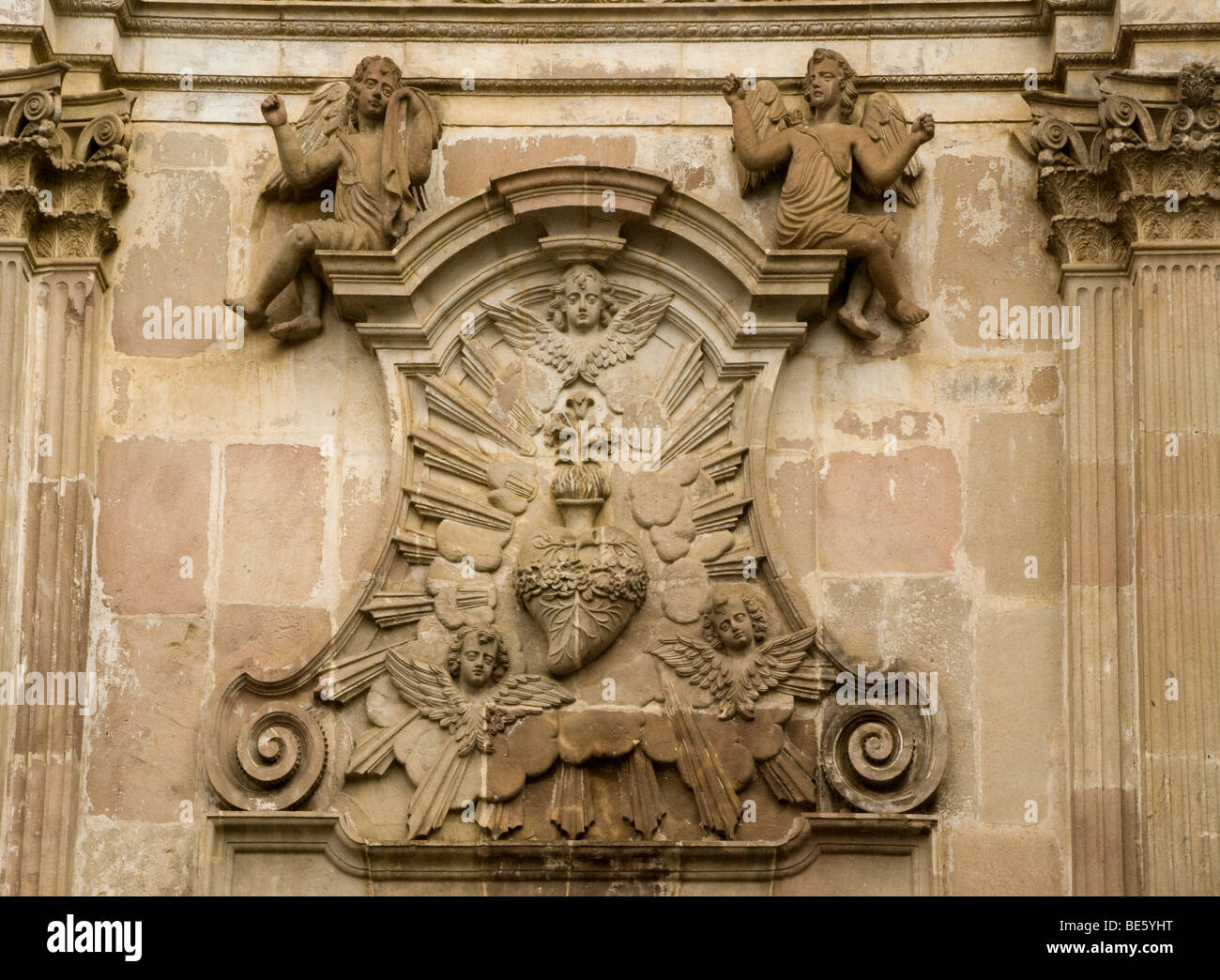 Ecuador.Quito.Chiesa dei Gesuiti (XVII-XVIII secolo).facciata e i dettagli. Foto Stock