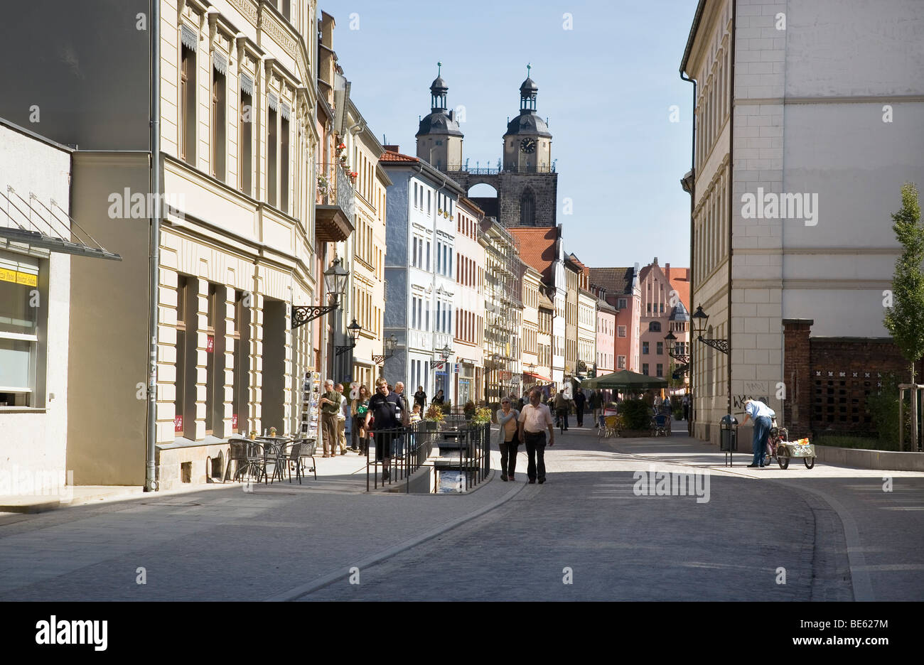 Schlossstrasse, Lutherstadt Wittenberg, Sassonia-Anhalt, Germania Foto Stock